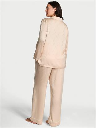 Glazed Saten Uzun Pijama Takımı
