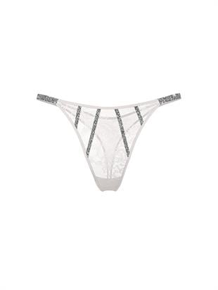 Gradyan Işıltılı Askılı Dantelli V-String Külot