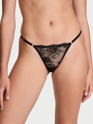 Gül Dantelli Ayarlanabilir V-String Külot