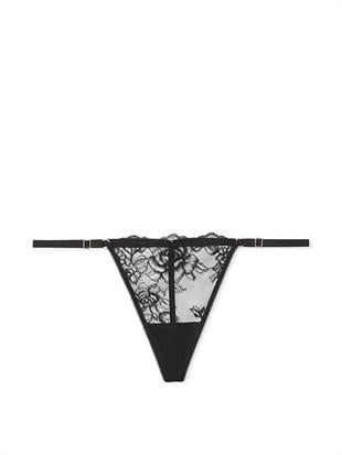 Gül Dantelli Ayarlanabilir V-String Külot