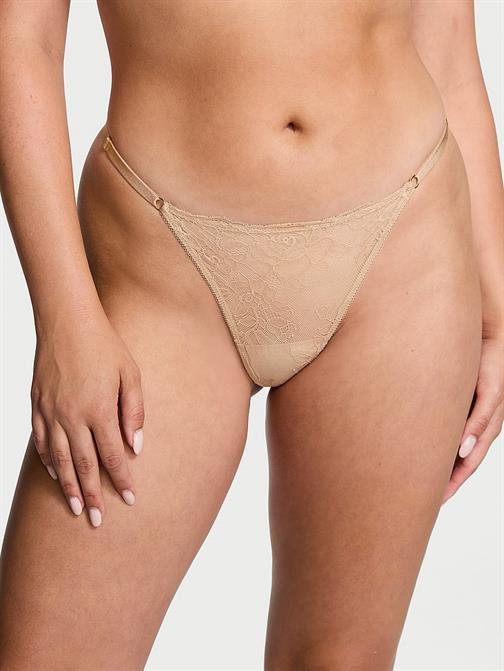 Gül Dantelli Ayarlanabilir V-String Külot
