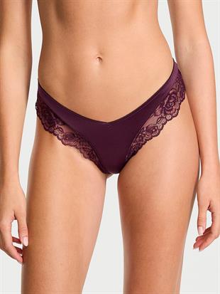 Gül Dantelli Derin Bacak Kesim Cheeky Külot