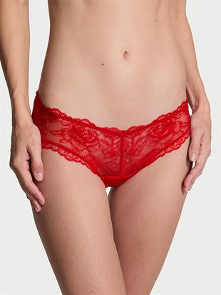 Gül Dantelli Derin Bacak Kesim Cheeky Külot