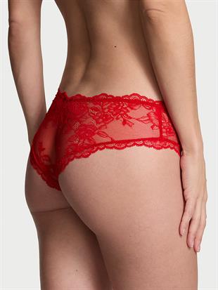 Gül Dantelli Derin Bacak Kesim Cheeky Külot