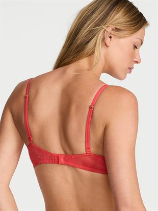 Gül Dantelli Push-Up Sütyen