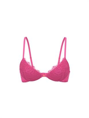 Gül Dantelli Push-Up Sütyen