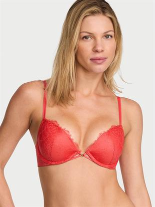 Gül Dantelli Push-Up Sütyen