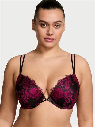 Gül Dantelli Push-Up Sütyen
