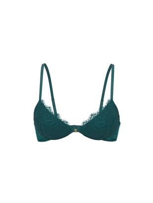 Gül Dantelli Push-Up Sütyen