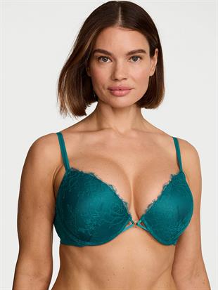 Gül Dantelli Push-Up Sütyen