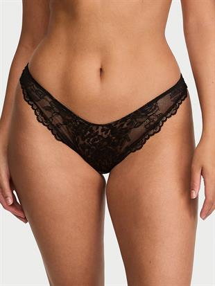Gül Detaylı Dantelli Tanga