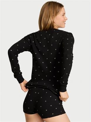 Henley Termal Şortlu Pijama Takımı
