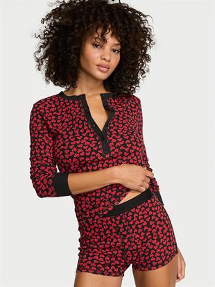 Henley Termal Şortlu Pijama Takımı