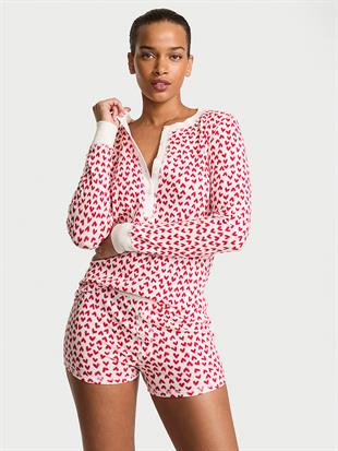 Henley Termal Şortlu Pijama Takımı