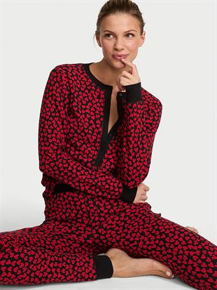 Henley Termal Uzun Pijama Takımı