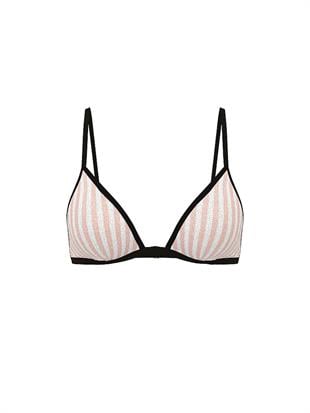 Heritage Çizgili Işıltılı Üçgen Bikini Üstü