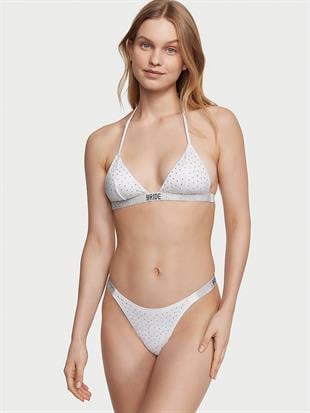 Işıltılı Askılı Bride Üçgen Bikini Üstü