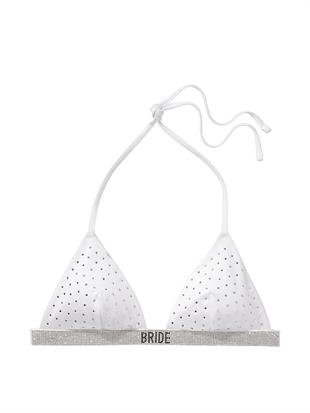 Işıltılı Askılı Bride Üçgen Bikini Üstü