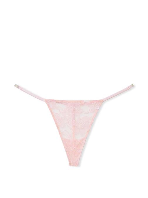 Işıltılı Askılı Dantel V-String Külot