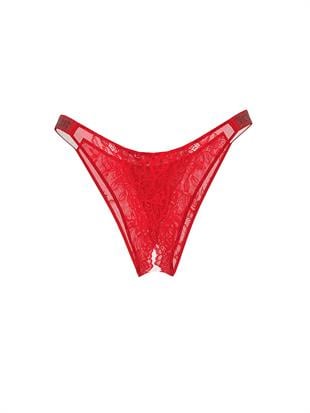 Işıltılı Askılı Dantelli Brazilian Külot