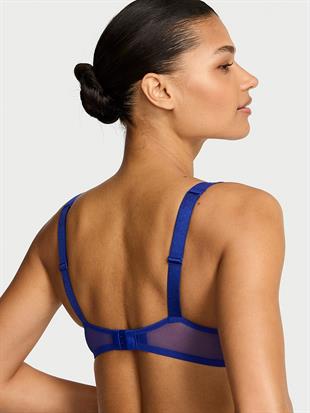 Işıltılı Askılı Dantelli Hafif Dolgu Destekli Dekolteli Demi Sütyen