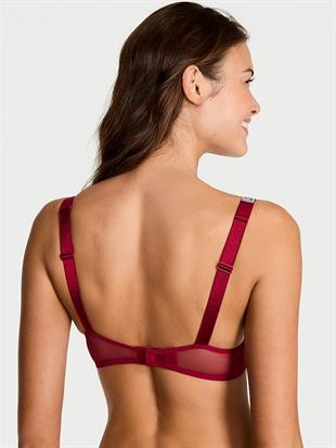 Işıltılı Askılı Dantelli Hafif Dolgu Destekli Dekolteli Demi Sütyen