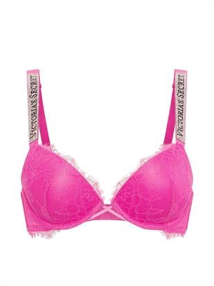 Işıltılı Askılı Dantelli Push-Up Sütyen