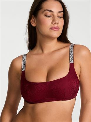 Işıltılı Askılı Dantelli Scoop Bralet