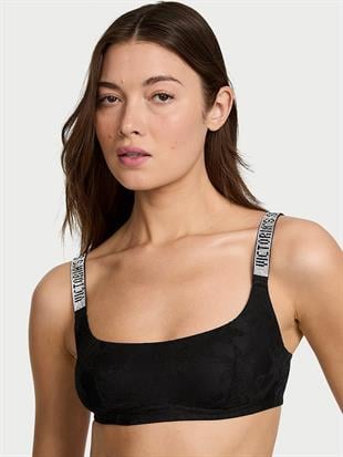 Işıltılı Askılı Dantelli Scoop Bralet
