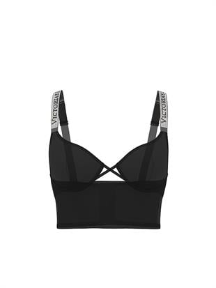 Işıltıli Askılı Longline Demi Sütyen