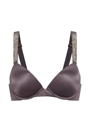 Işıltılı Askılı Push-Up Sütyen