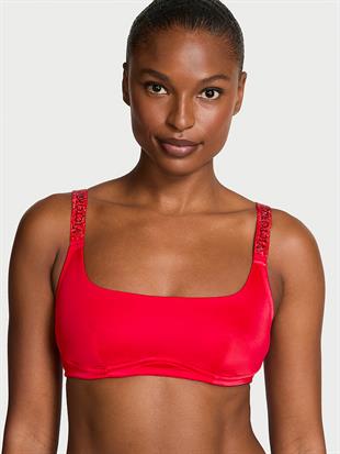 Işıltılı Askılı Scoop Bralet