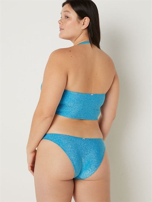 Işıltılı Askısız Bikini Üstü