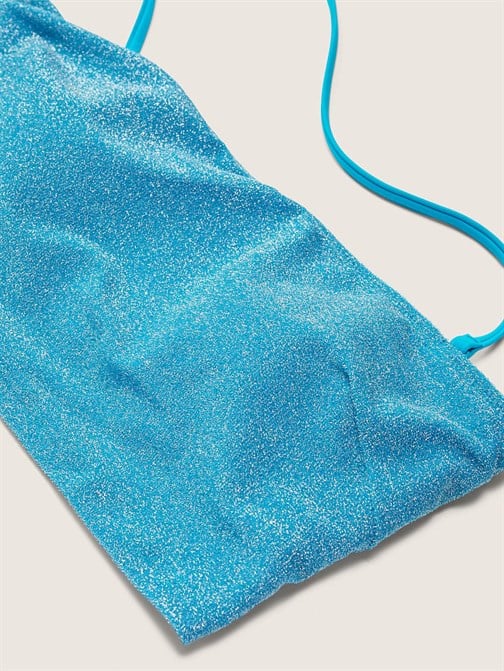 Işıltılı Askısız Bikini Üstü