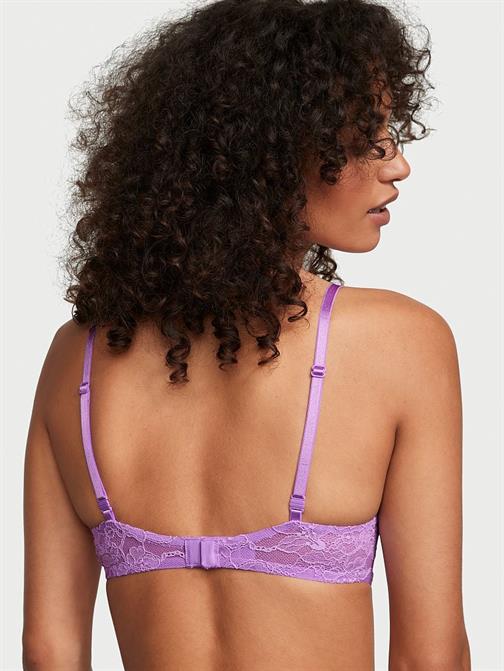 Işıltılı Çapraz Askılı Dantelli Push-Up Sütyen