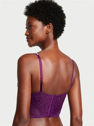 Işıltılı Çift Askılı Dantelli Push-Up Korse Büstiyer