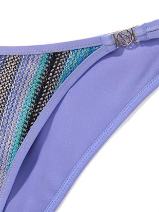 Işıltılı Çizgili Brazilian Bikini Altı