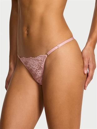 Işıltılı Dantelli Ayarlanabilir V-String Külot