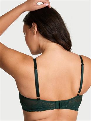 Işıltılı Dantelli Desteksiz Balkonet Sütyen