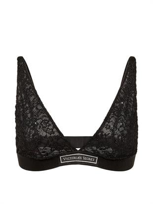 Işıltılı Dantelli Logolu Balensiz Dekolteli Bralet
