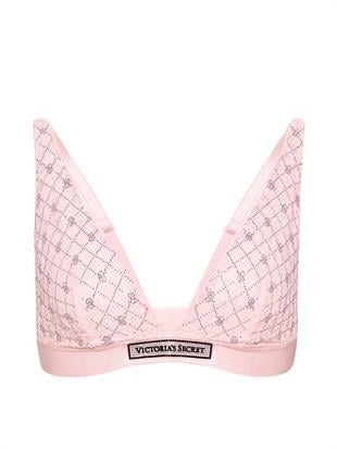 Işıltılı Dantelli Logolu Balensiz Dekolteli Bralet