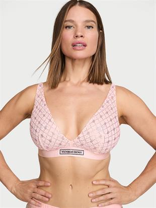Işıltılı Dantelli Logolu Balensiz Dekolteli Bralet