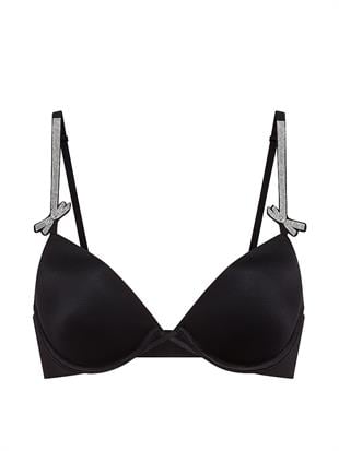 Işıltılı Fiyonk Detaylı Push-Up Sütyen