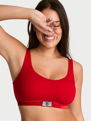 Işıltılı Hafif Dolgu Destekli Yuvarlak Yakalı Bralet
