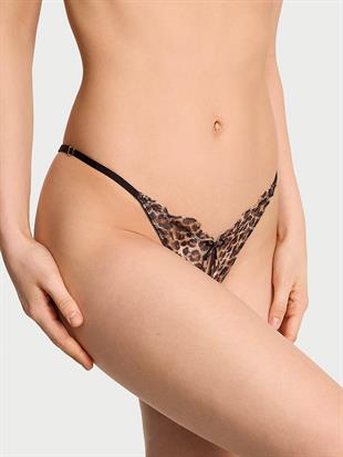 Işıltılı İşlemeli Crotchless Brazilian Külot