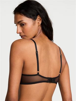 Işıltılı Payet İşlemeli Desteksiz Demi Sütyen