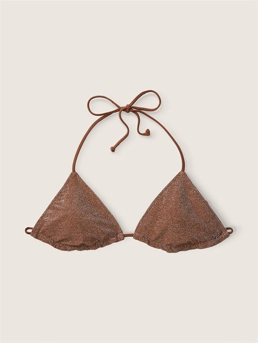 Işıltılı Üçgen Bikini Üstü