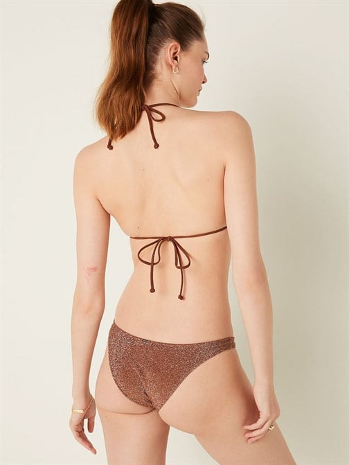 Işıltılı Üçgen Bikini Üstü