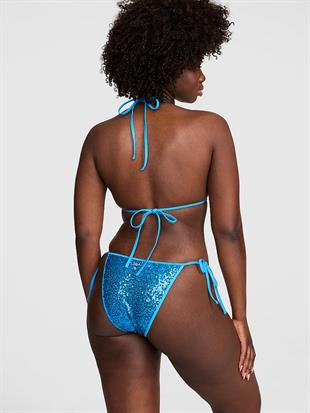 Işıltılı Üçgen Bikini Üstü
