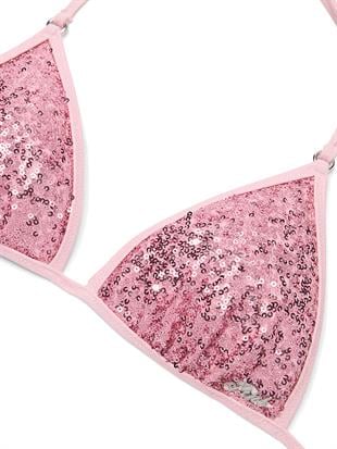 Işıltılı Üçgen Bikini Üstü